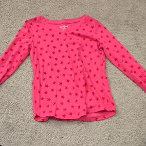 Cat & Jack Pink Star Long Sleeve Tee
